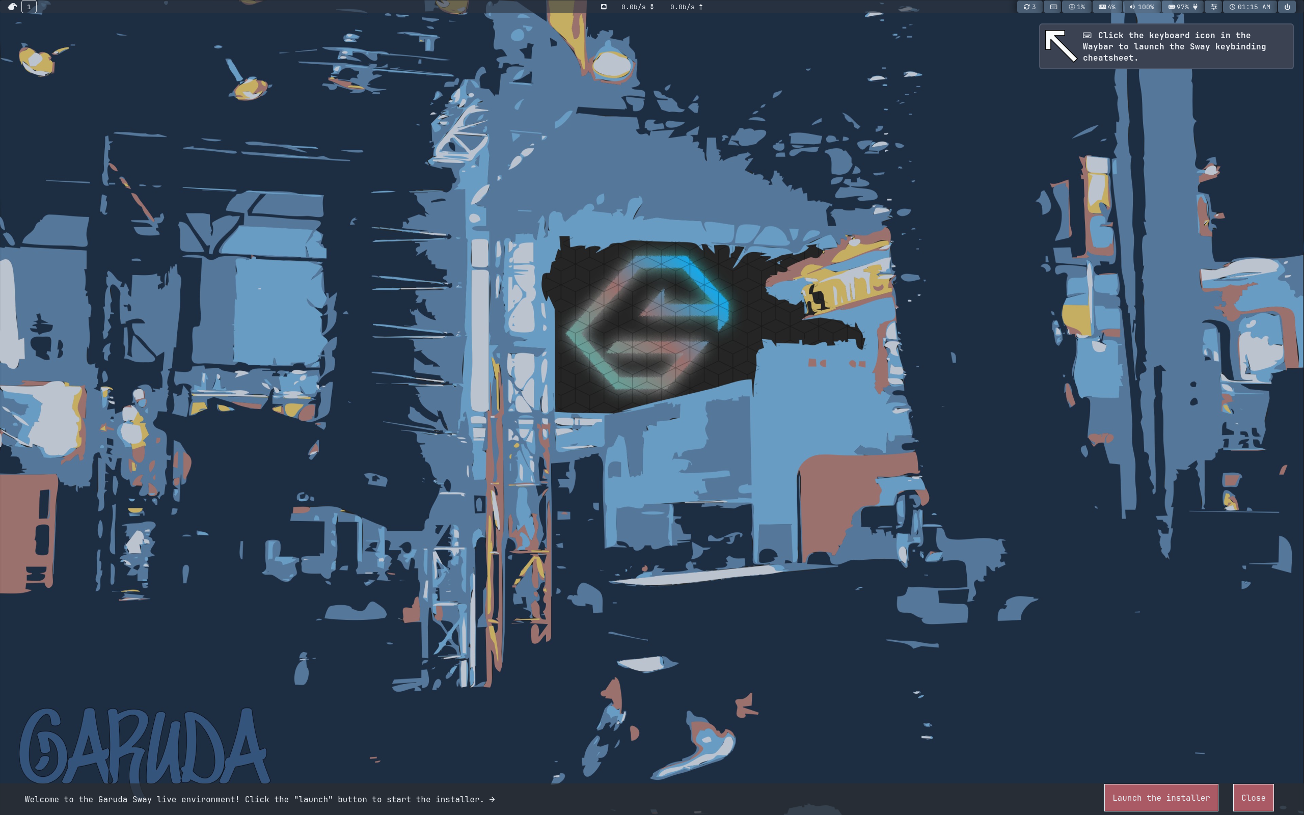 Garuda desktop screenshot: 260819 sway