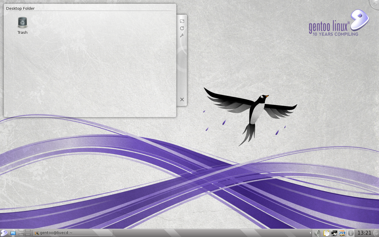 Gentoo desktop screenshot: 10.0