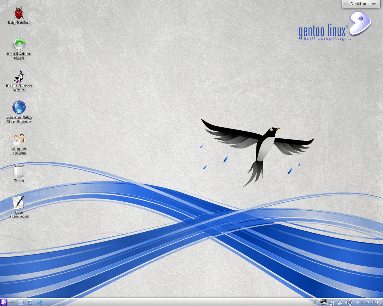 Gentoo desktop screenshot: 12.1