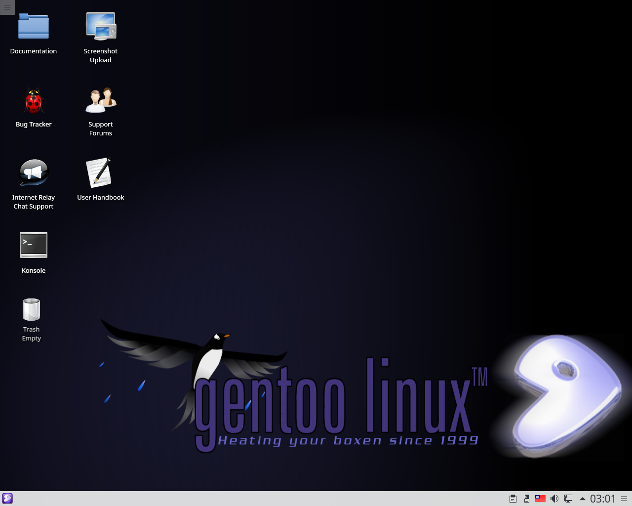 Gentoo desktop screenshot: 20160514