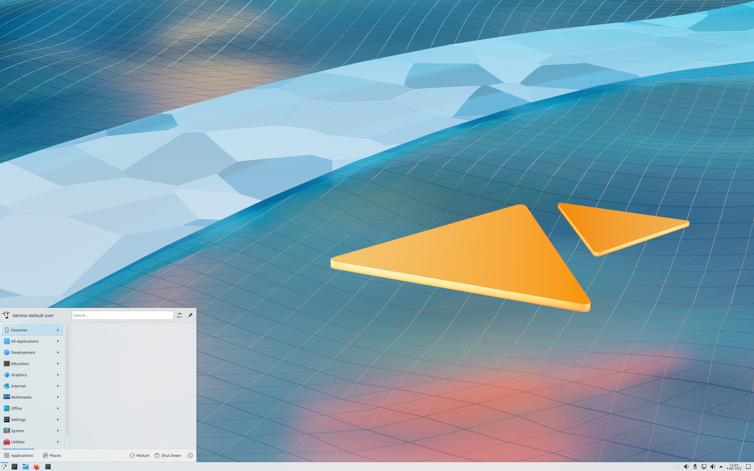 Gentoo desktop screenshot: 20220327