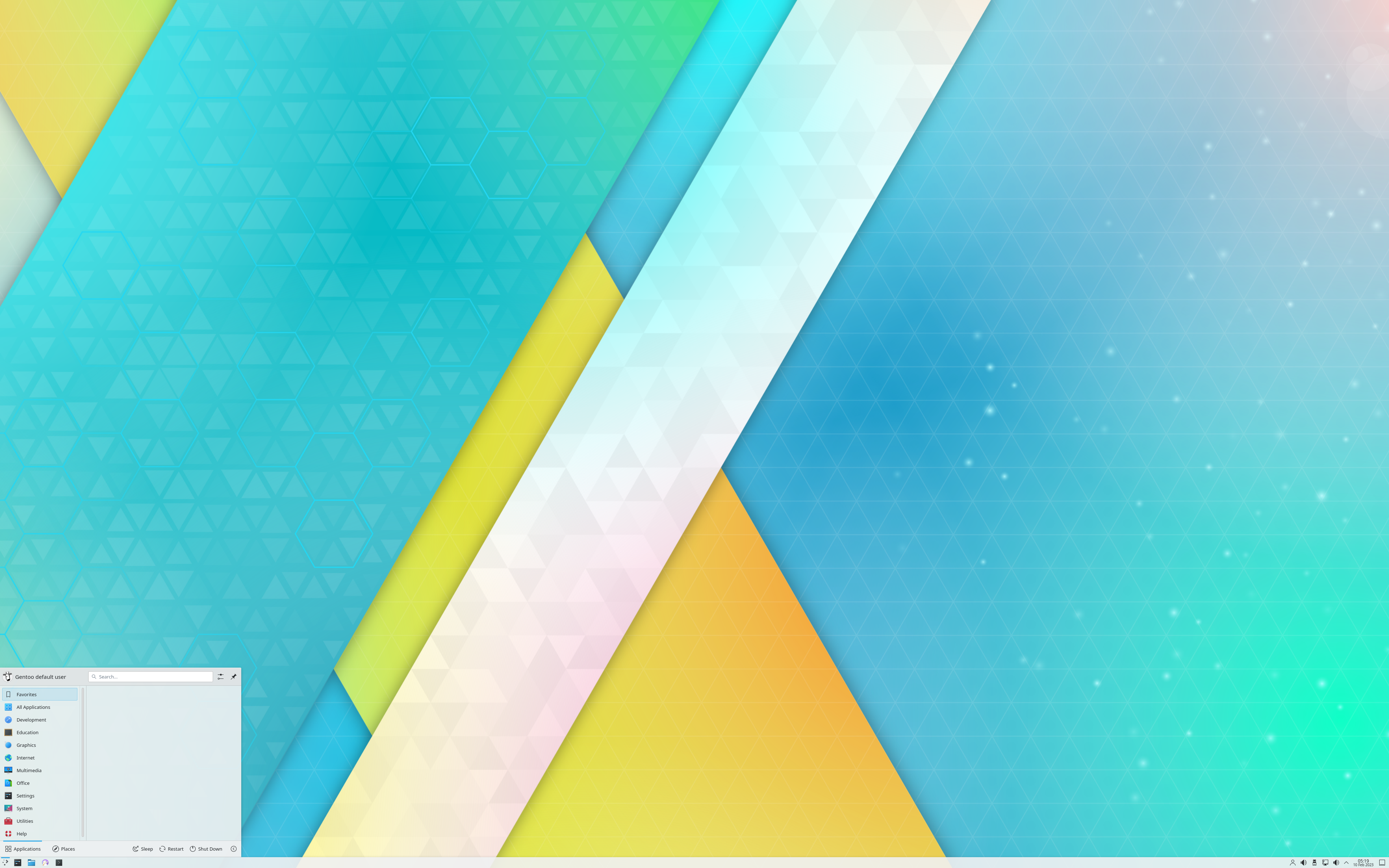 Gentoo desktop screenshot: 20230205