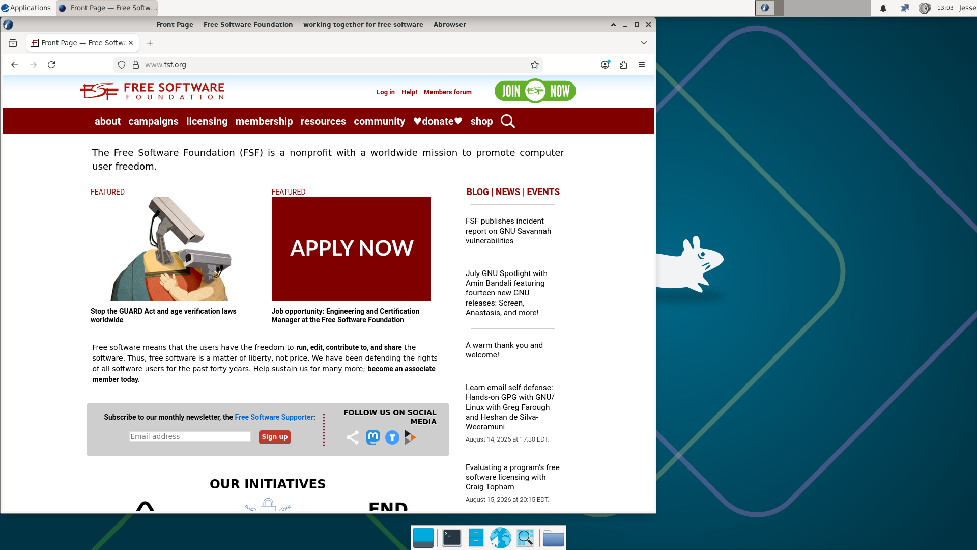 Genuen desktop screenshot: 6.0.0 abrowser