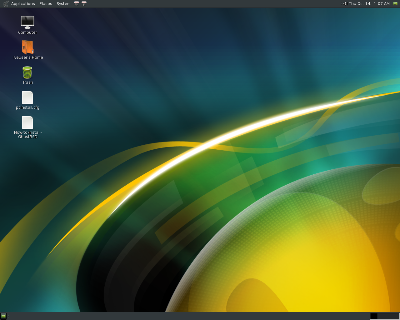 GhostBSD desktop screenshot: 1.5