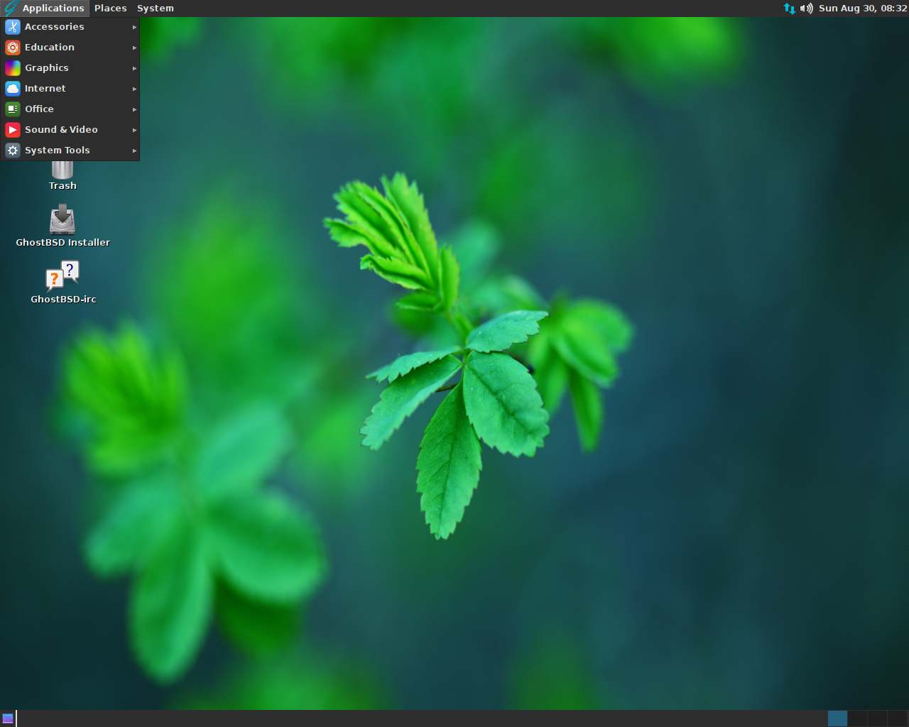GhostBSD desktop screenshot: 10.1