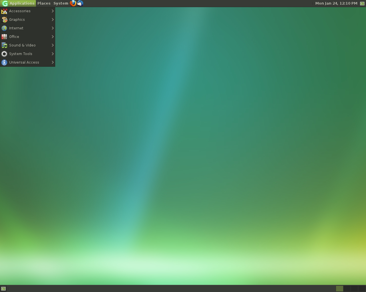 GhostBSD desktop screenshot: 2.0 beta