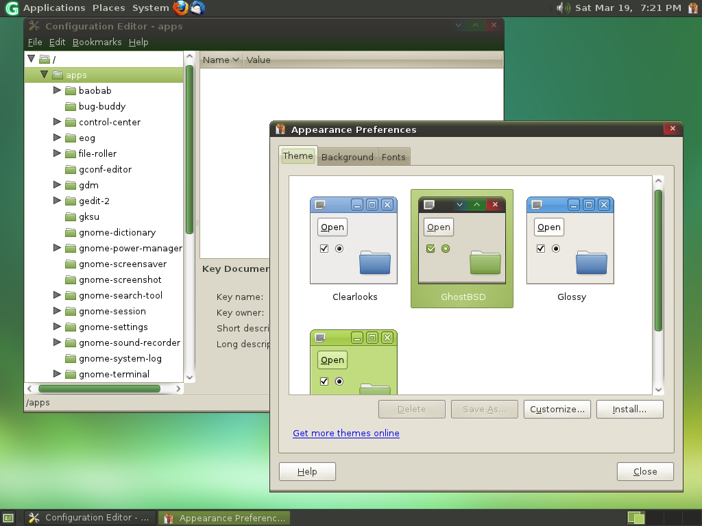 GhostBSD desktop screenshot: 2.0 desktop