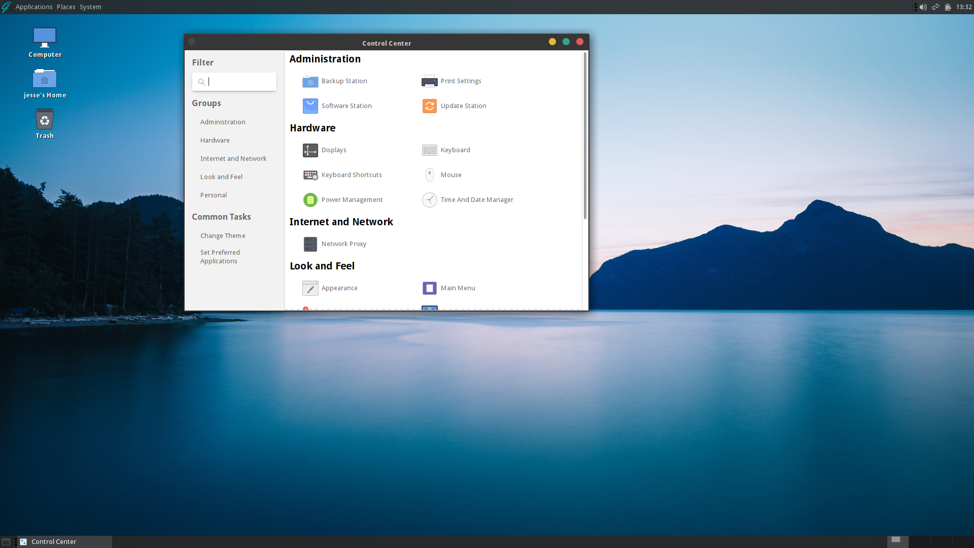 GhostBSD desktop screenshot: 23.10.1 settings