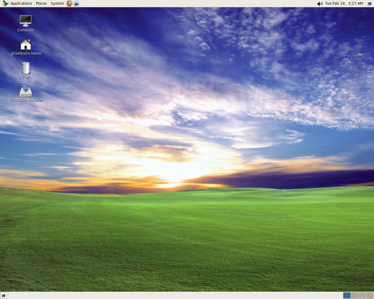 GhostBSD desktop screenshot: 3.0