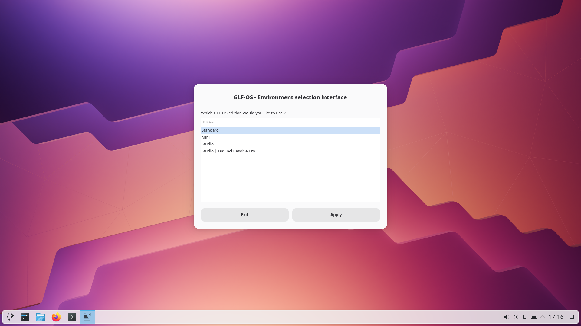 GLF desktop screenshot: omnislash envirnment