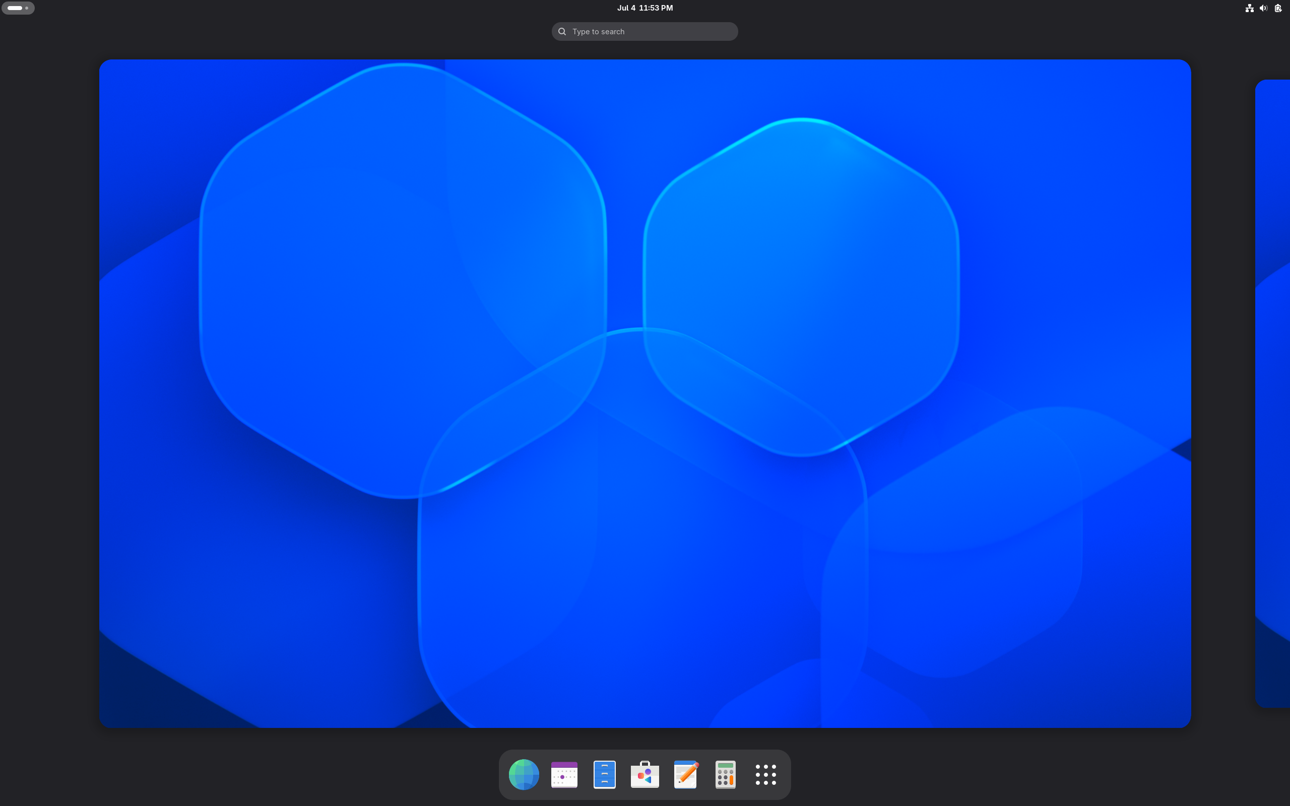 GNOME OS desktop screenshot: 20260703.2 gnome
