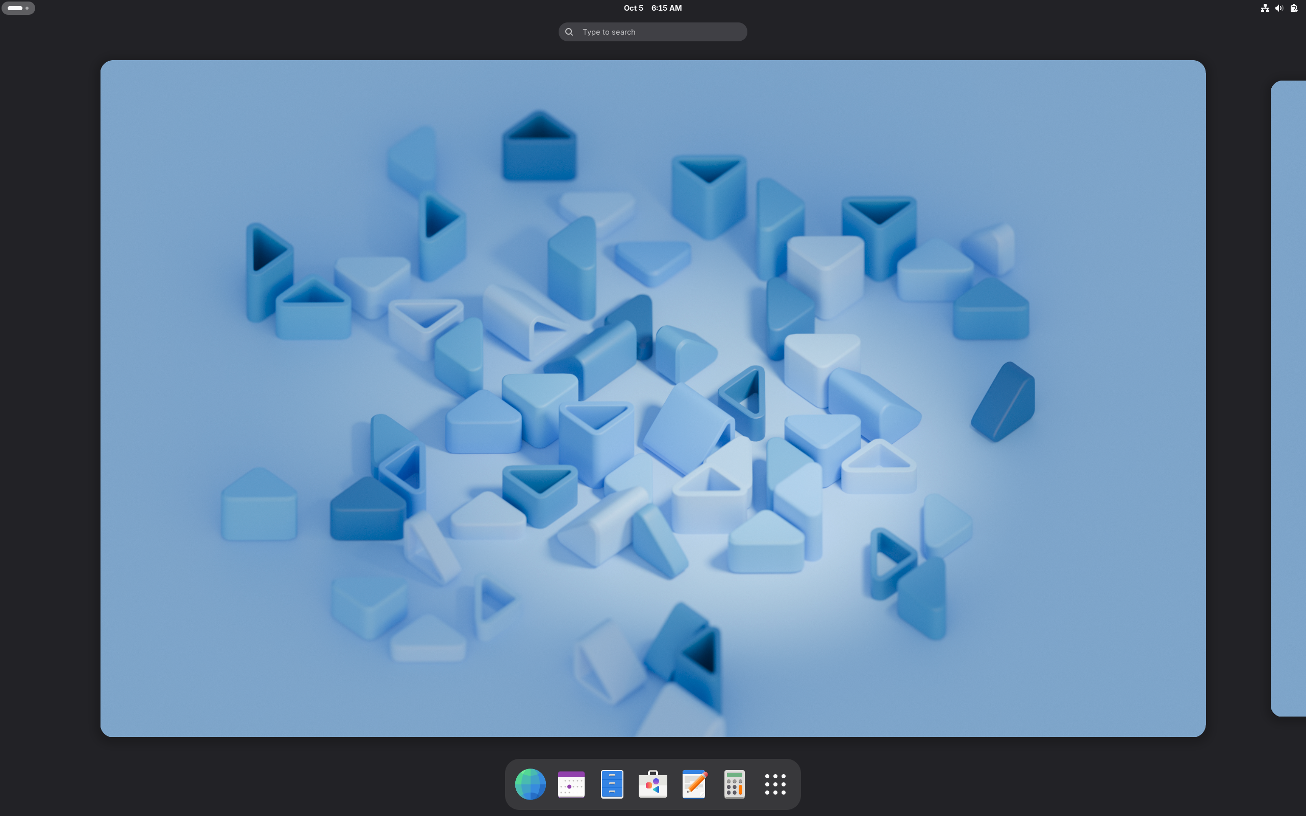 GNOME OS desktop screenshot: 20261004.1 gnome