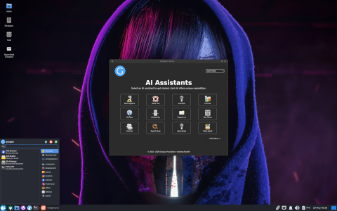 Gnoppix desktop screenshot: Distribution overview