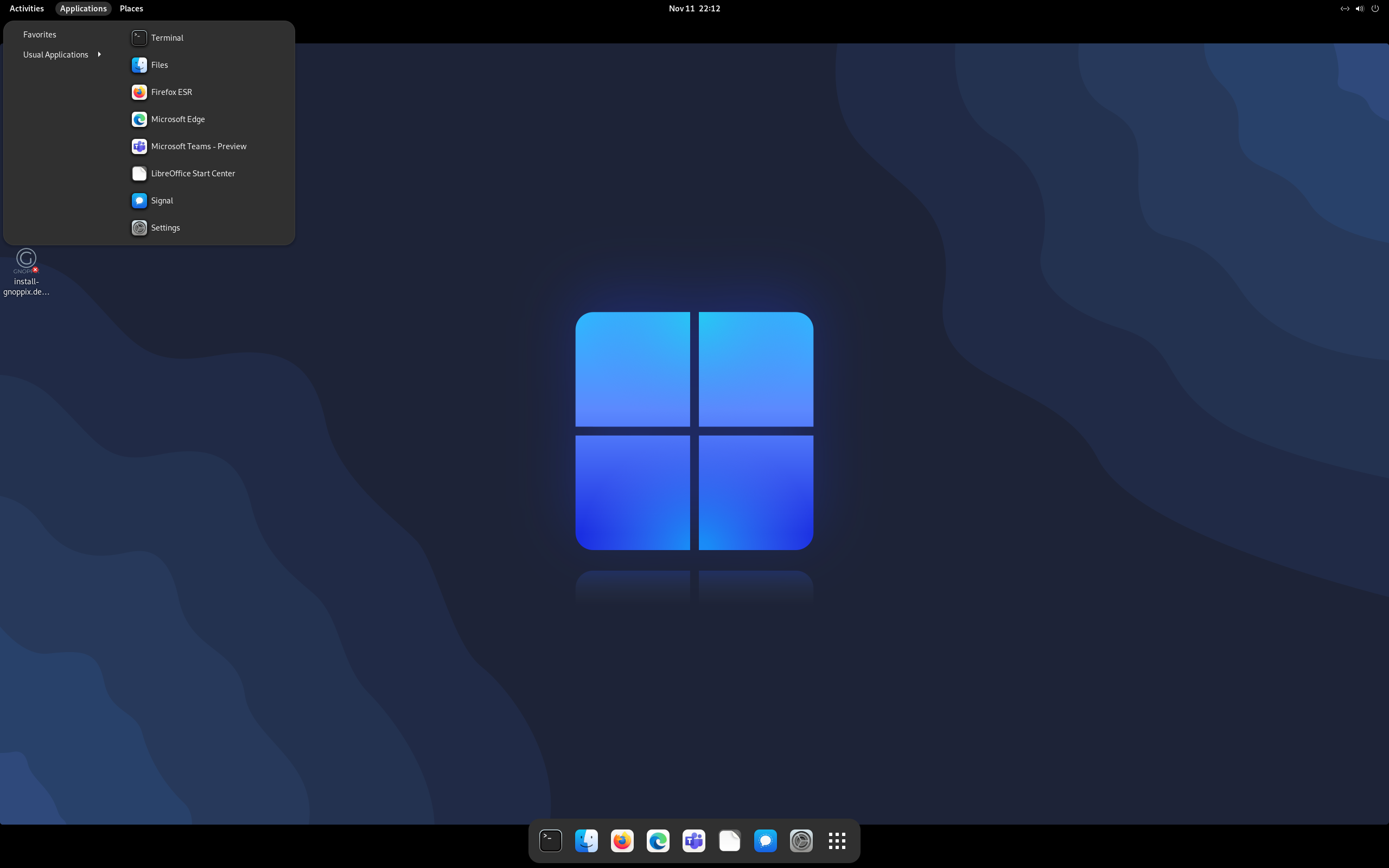 Gnoppix desktop screenshot: 22