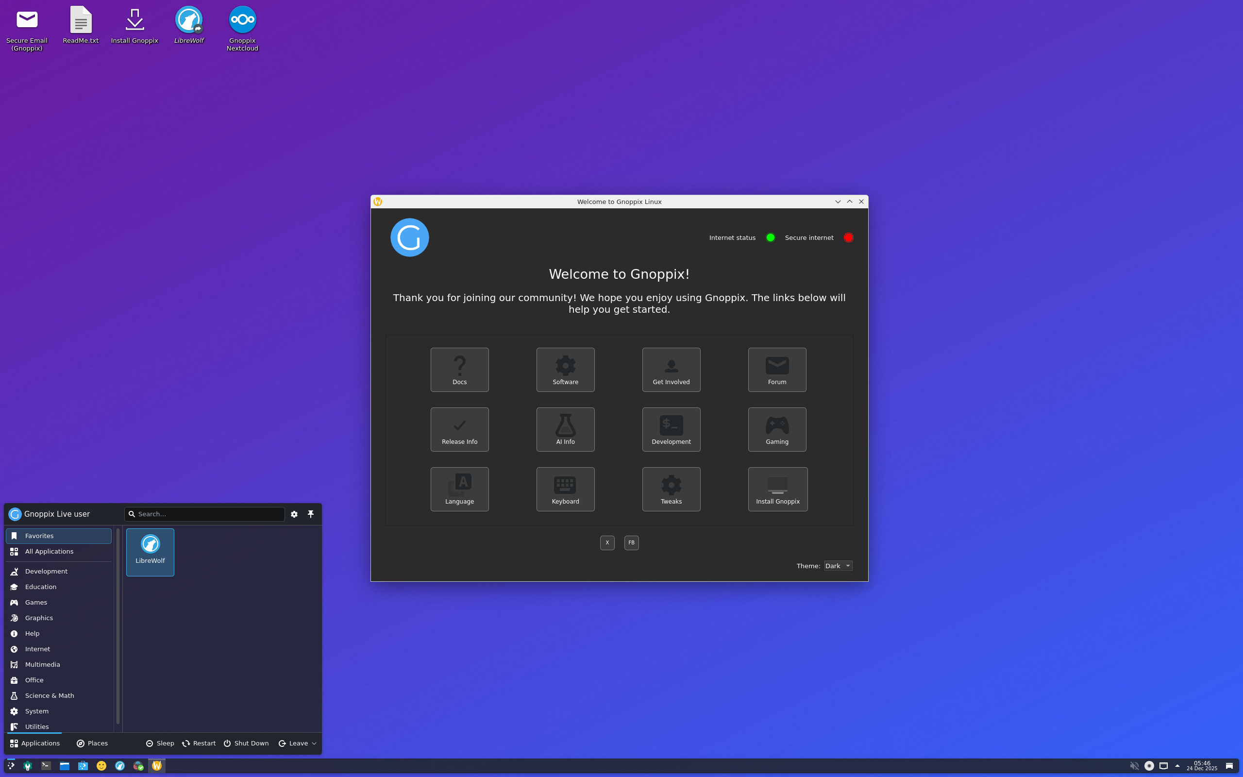Gnoppix desktop screenshot: 26