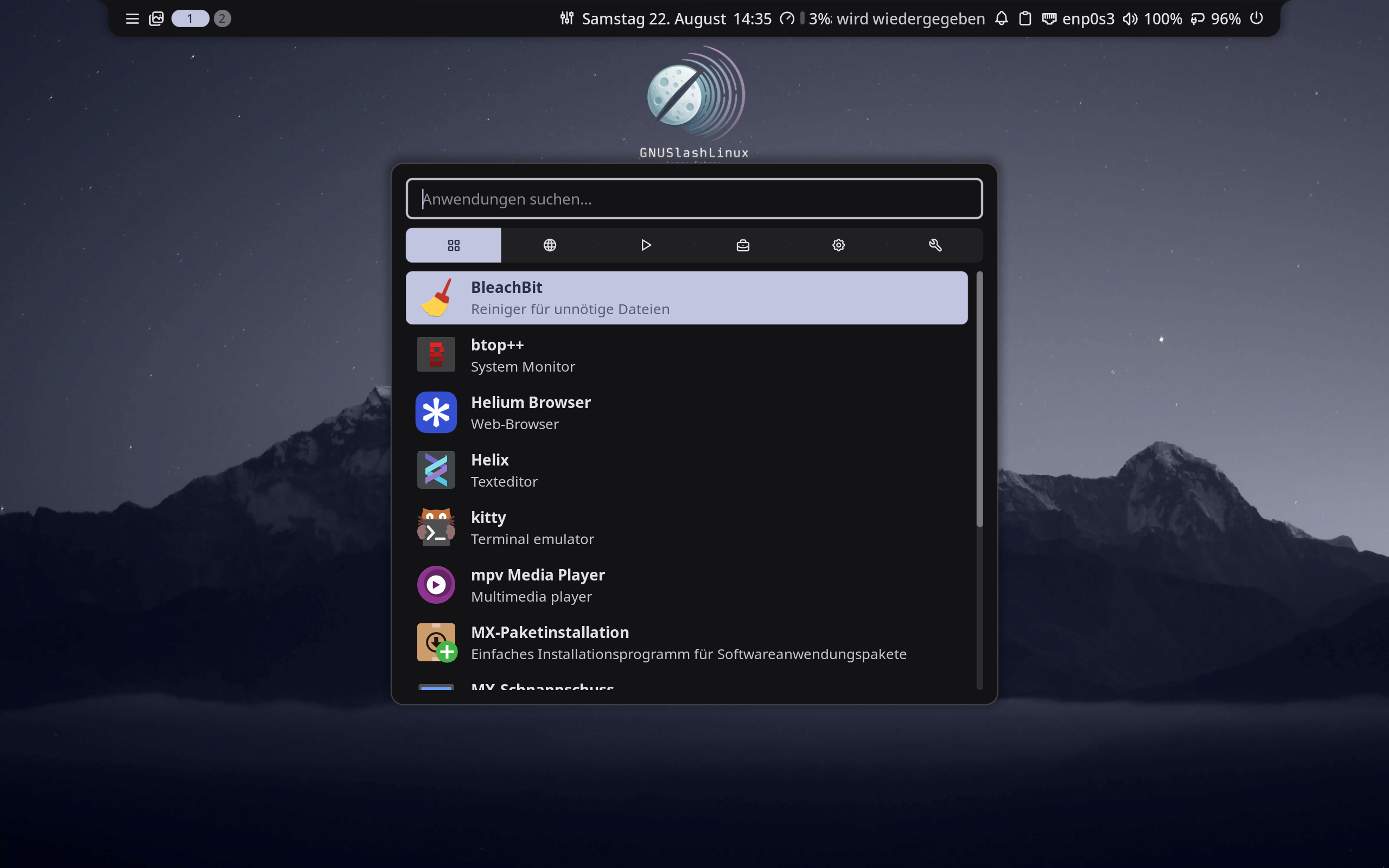 GNUSlashLinux desktop screenshot: 20260822 niri