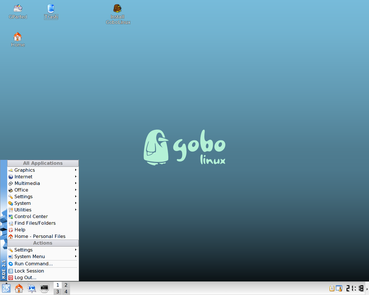 GoboLinux desktop screenshot: 014