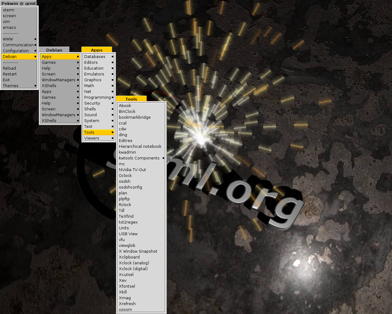 Grml desktop screenshot: 0.8