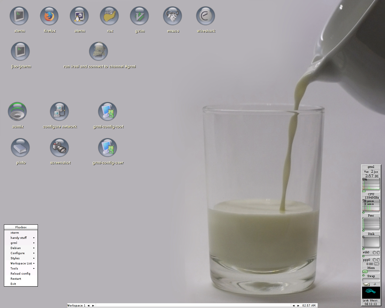 Grml desktop screenshot: 2009.05