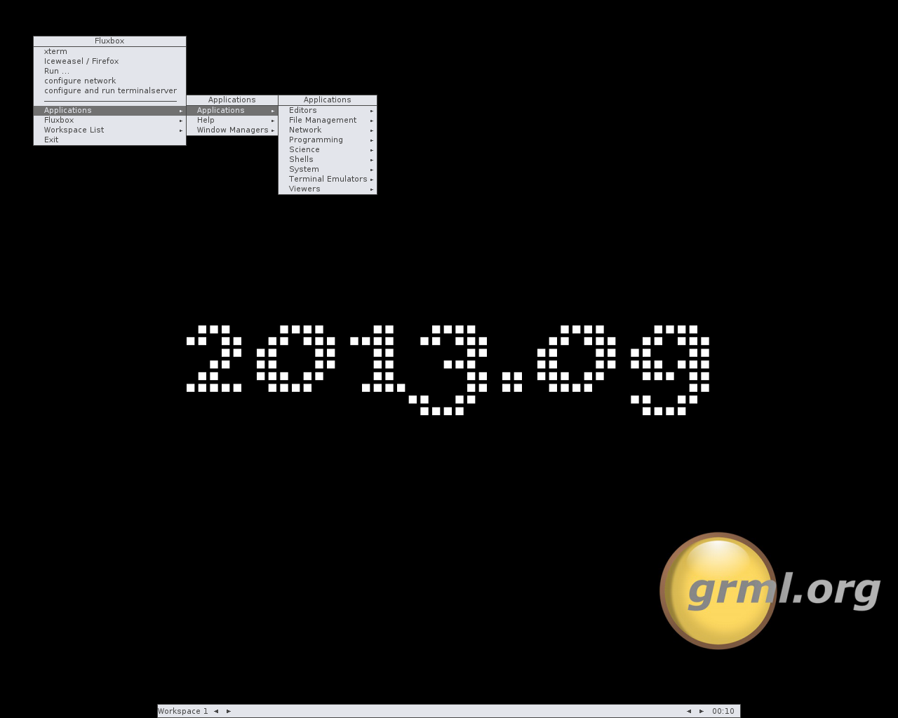 Grml desktop screenshot: 2013.09