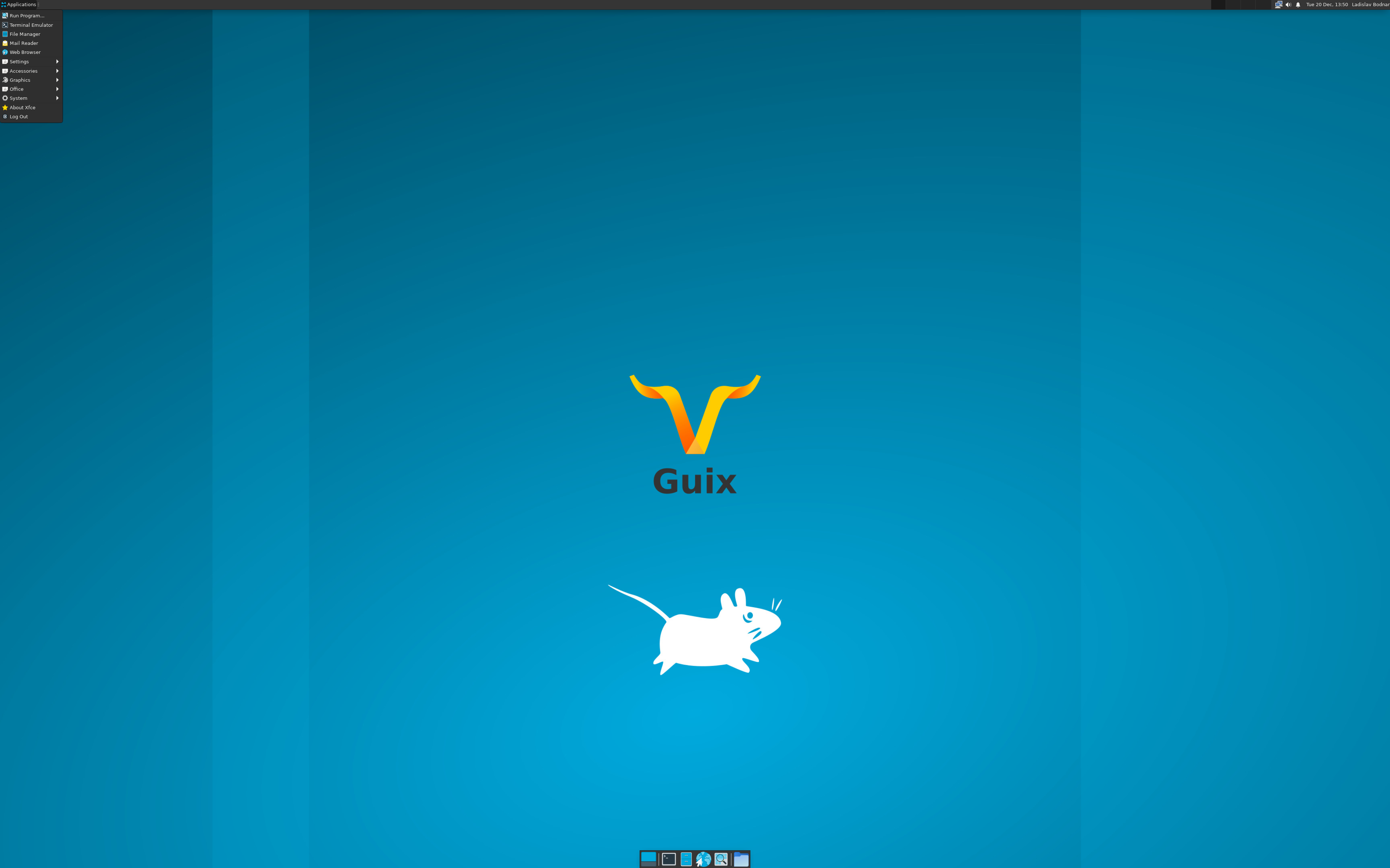 Guix System desktop screenshot: 1.4.0 xfce