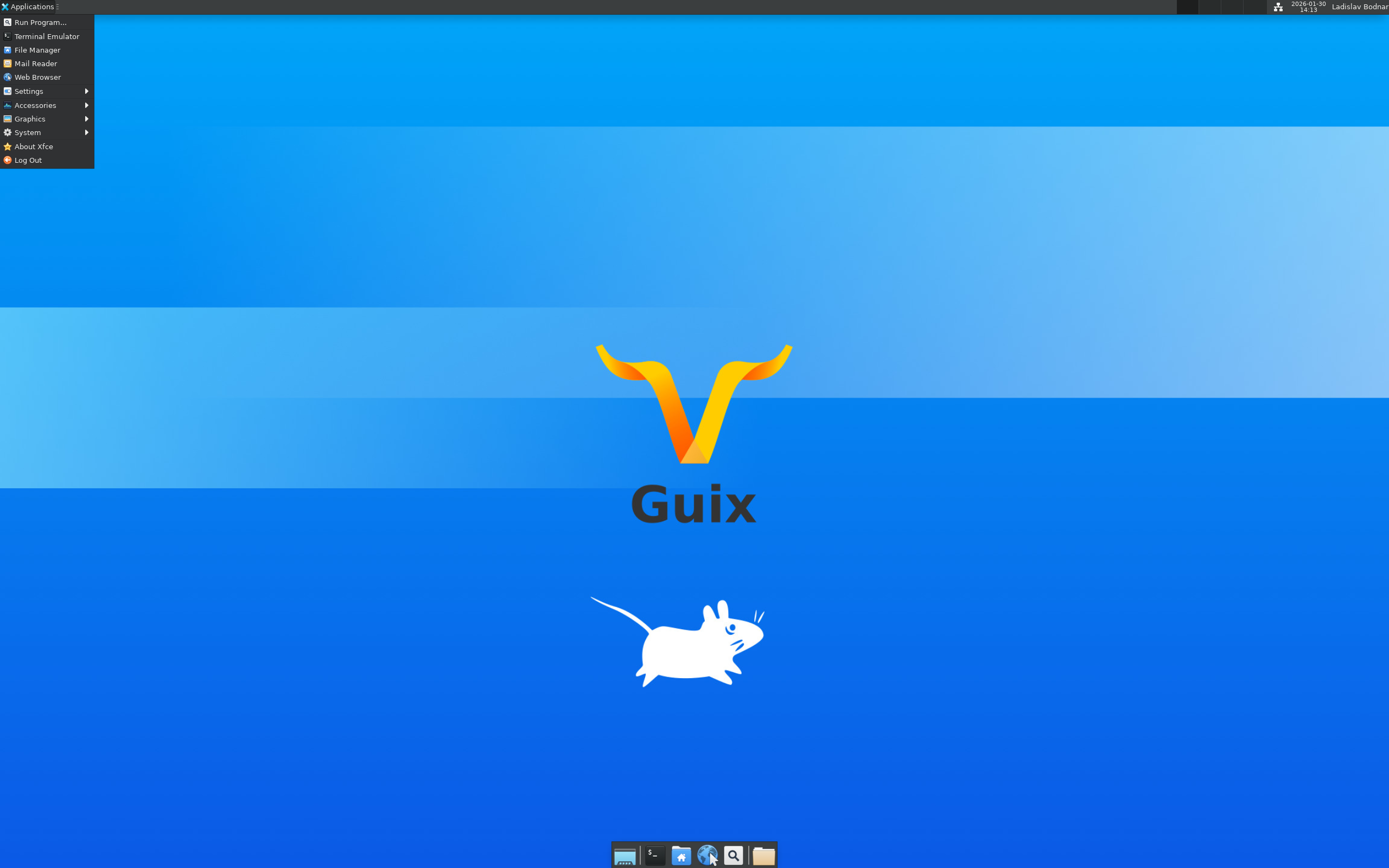 Guix System desktop screenshot: 1.5.0