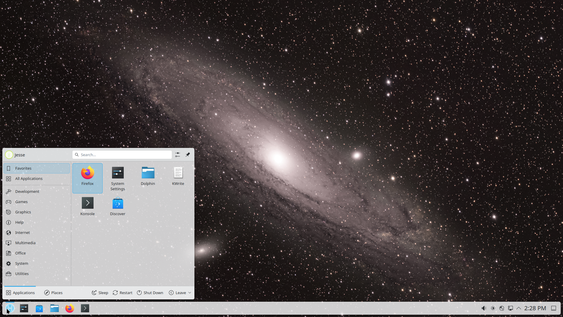 HeliumOS desktop screenshot: 10.0 menu