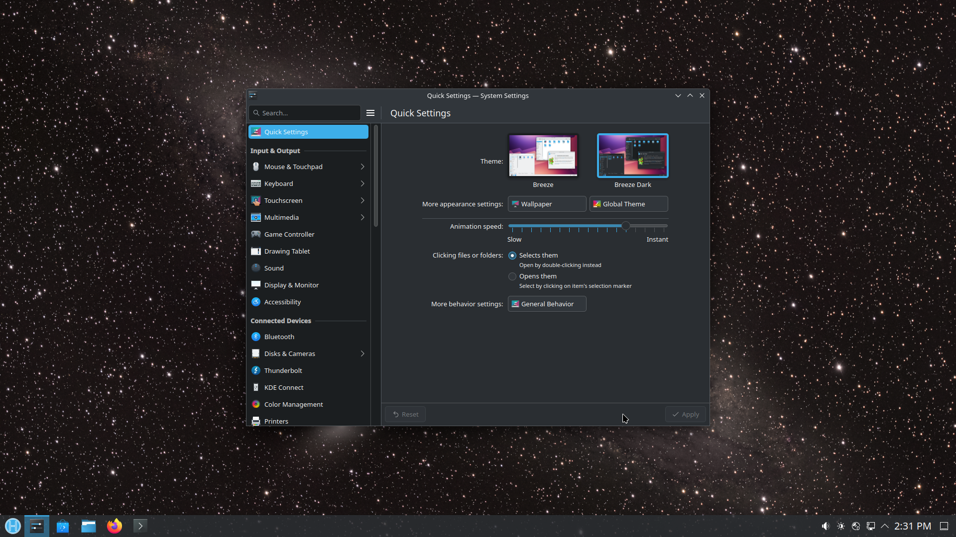 HeliumOS desktop screenshot: 10.0 settings
