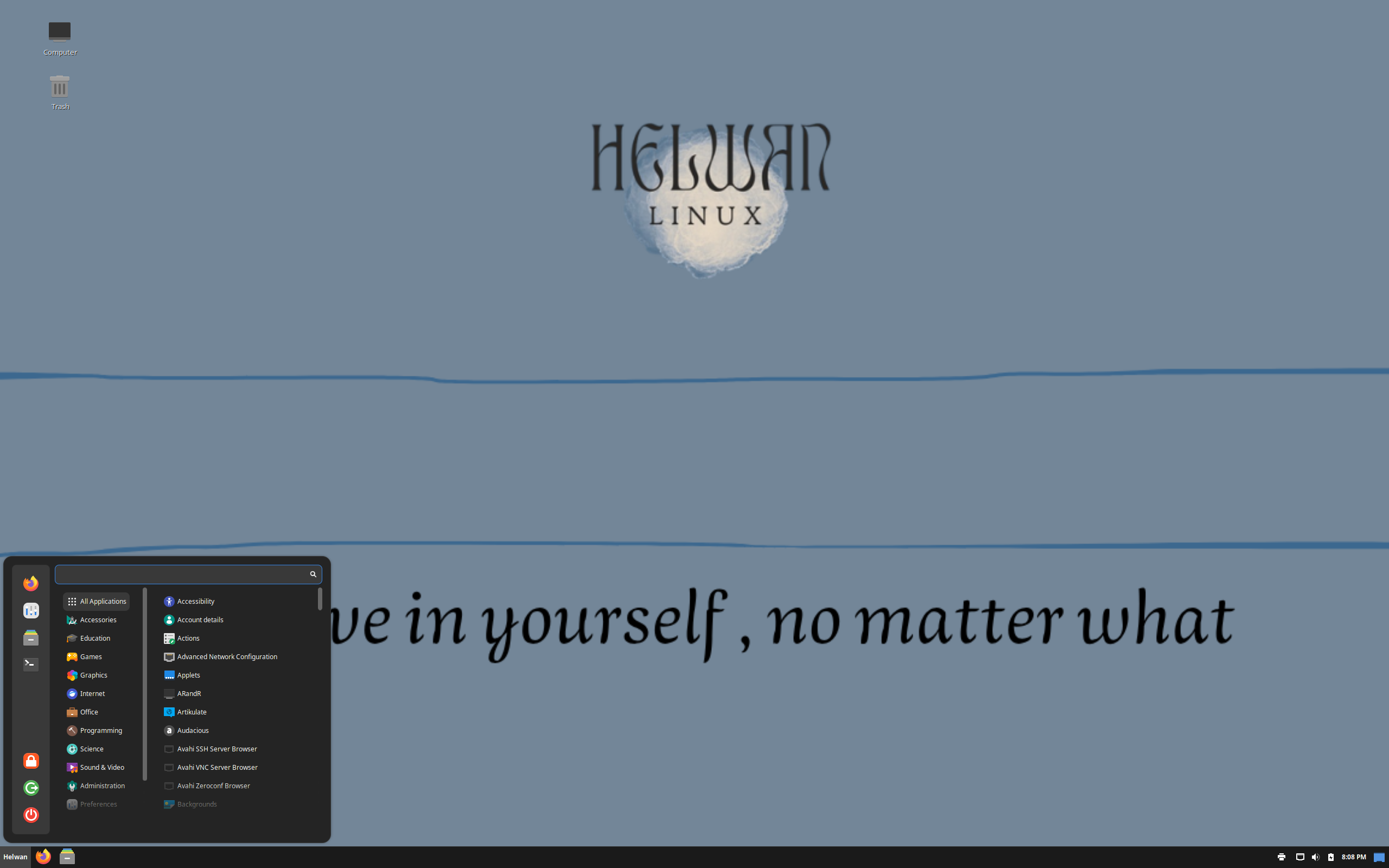 Helwan desktop screenshot: 1.0