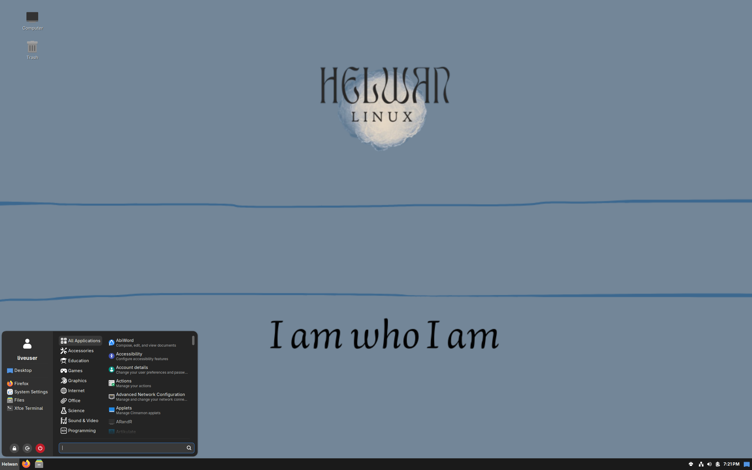 Helwan desktop screenshot: 2.0