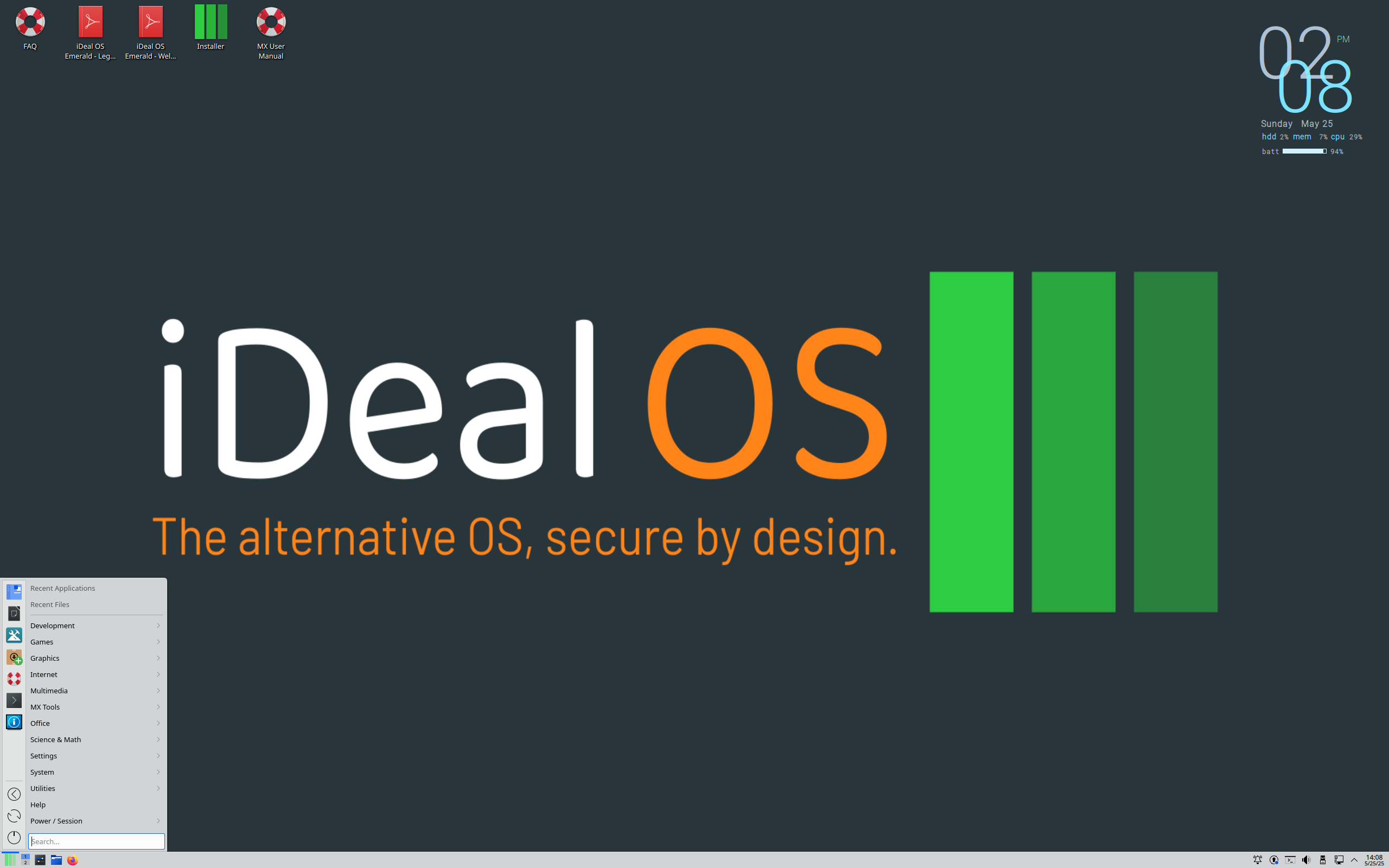 iDeal desktop screenshot: 2025.05.25