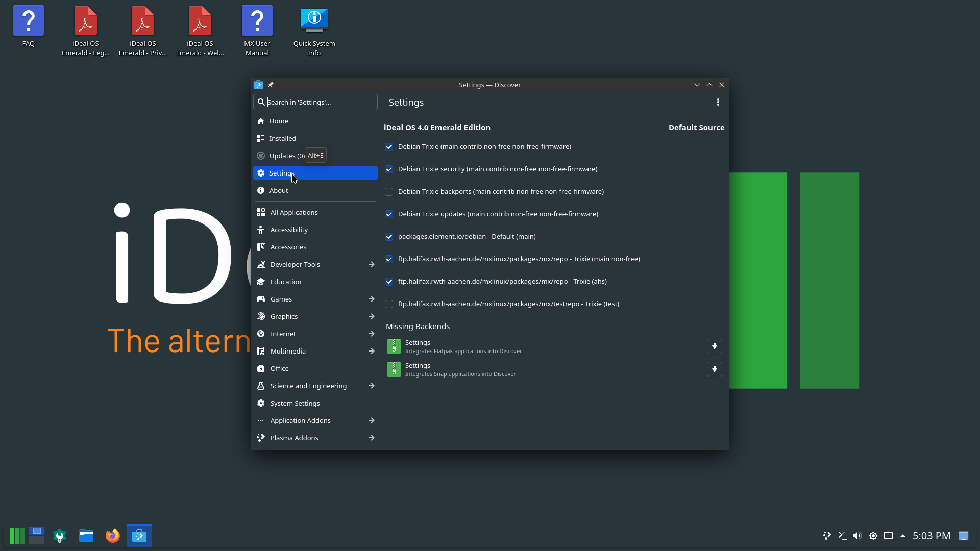 iDeal desktop screenshot: 2025.12.07 discover