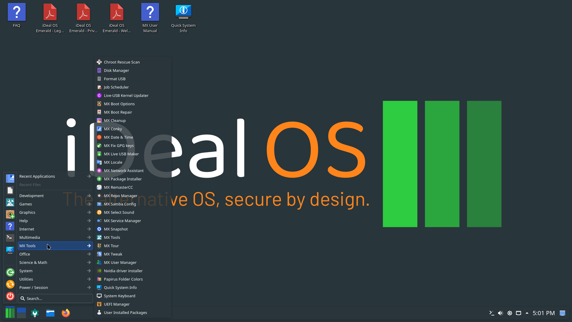 iDeal desktop screenshot: 2025.12.07 menu