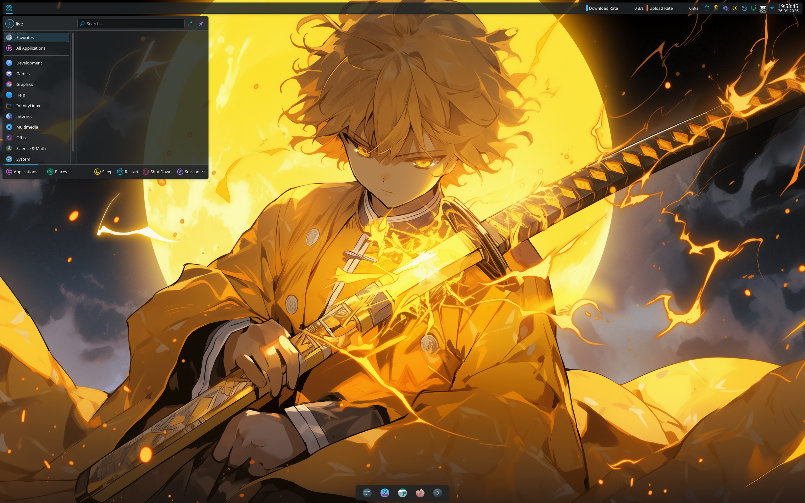 Infinity desktop screenshot: 2026.10.1 kde