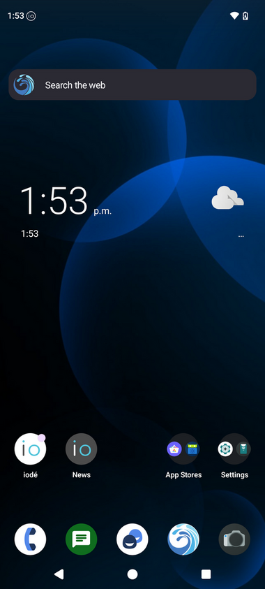 iodéOS desktop screenshot: Distribution overview