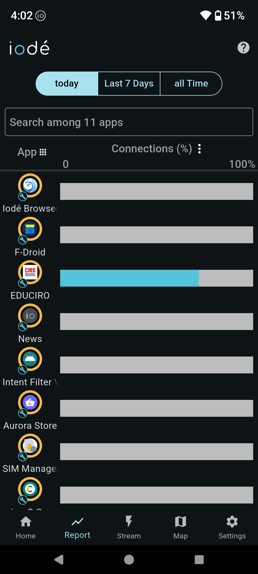 iodéOS desktop screenshot: 6.0 connections