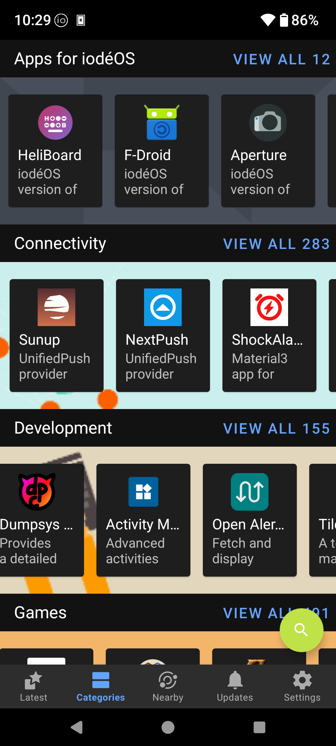 iodéOS desktop screenshot: 6.0 froid