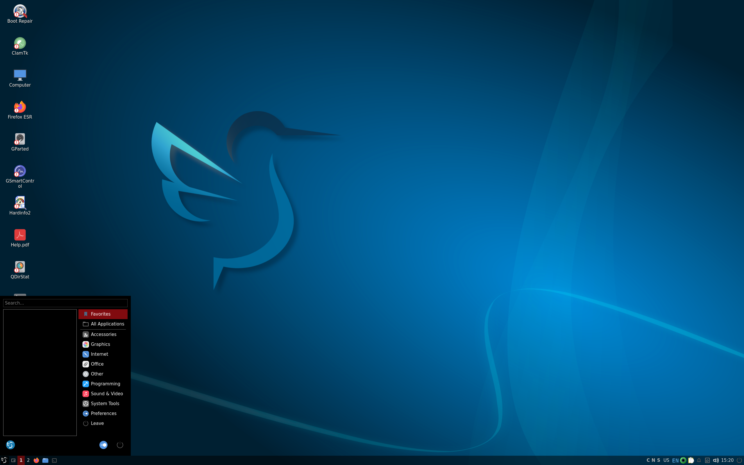 JRescue desktop screenshot: 2026.08.03 lxqt