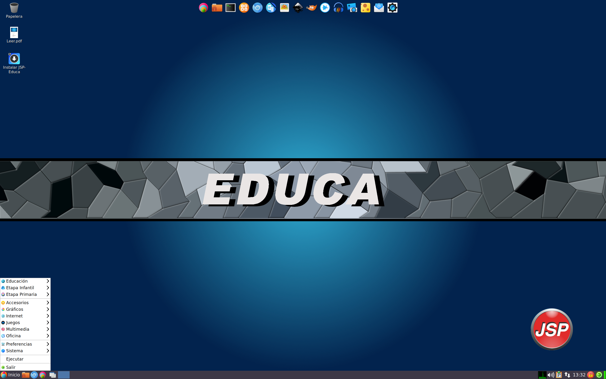 JSP-Educa desktop screenshot: devuan 5
