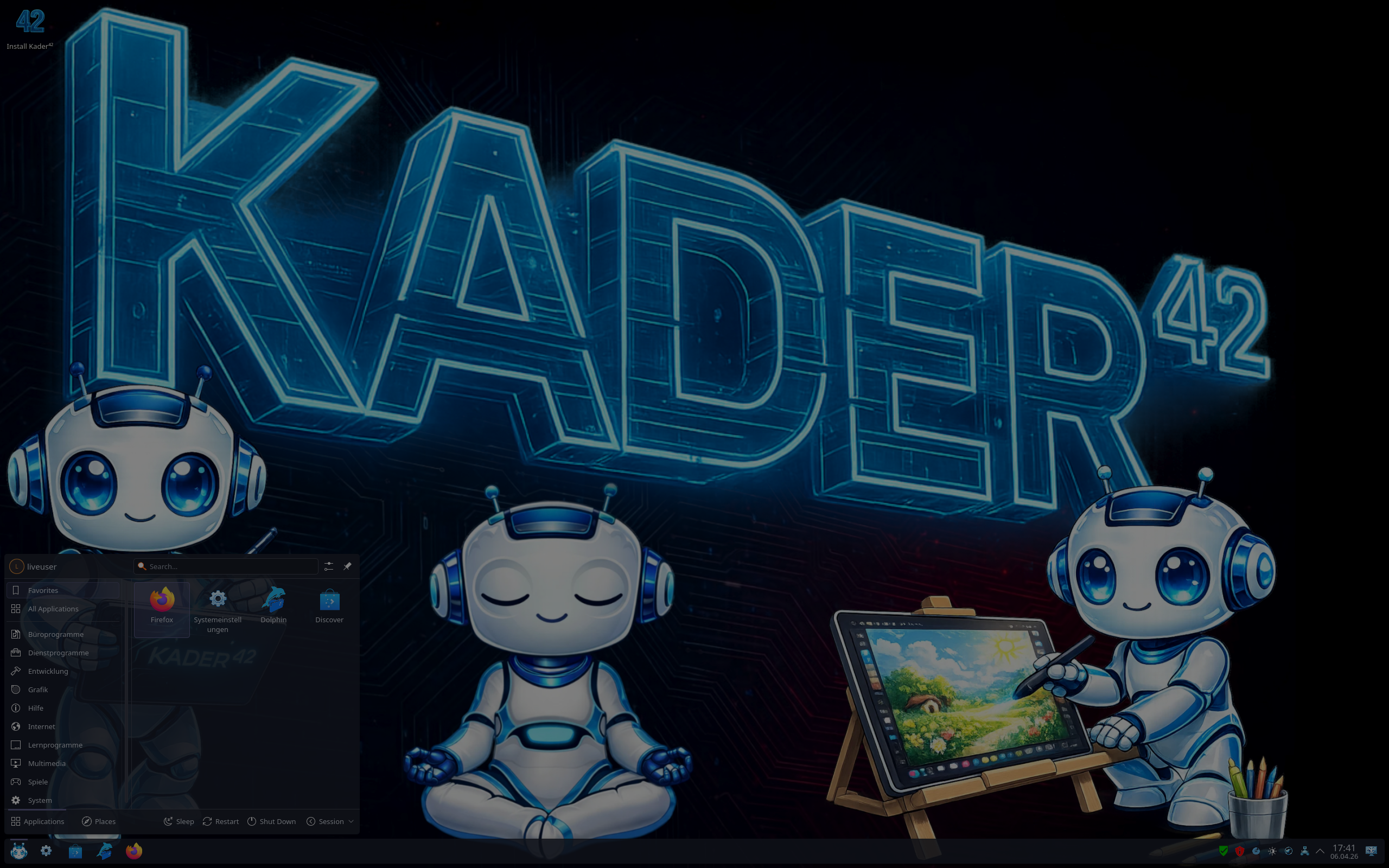 Kader⁴² desktop screenshot: 2026.04.05