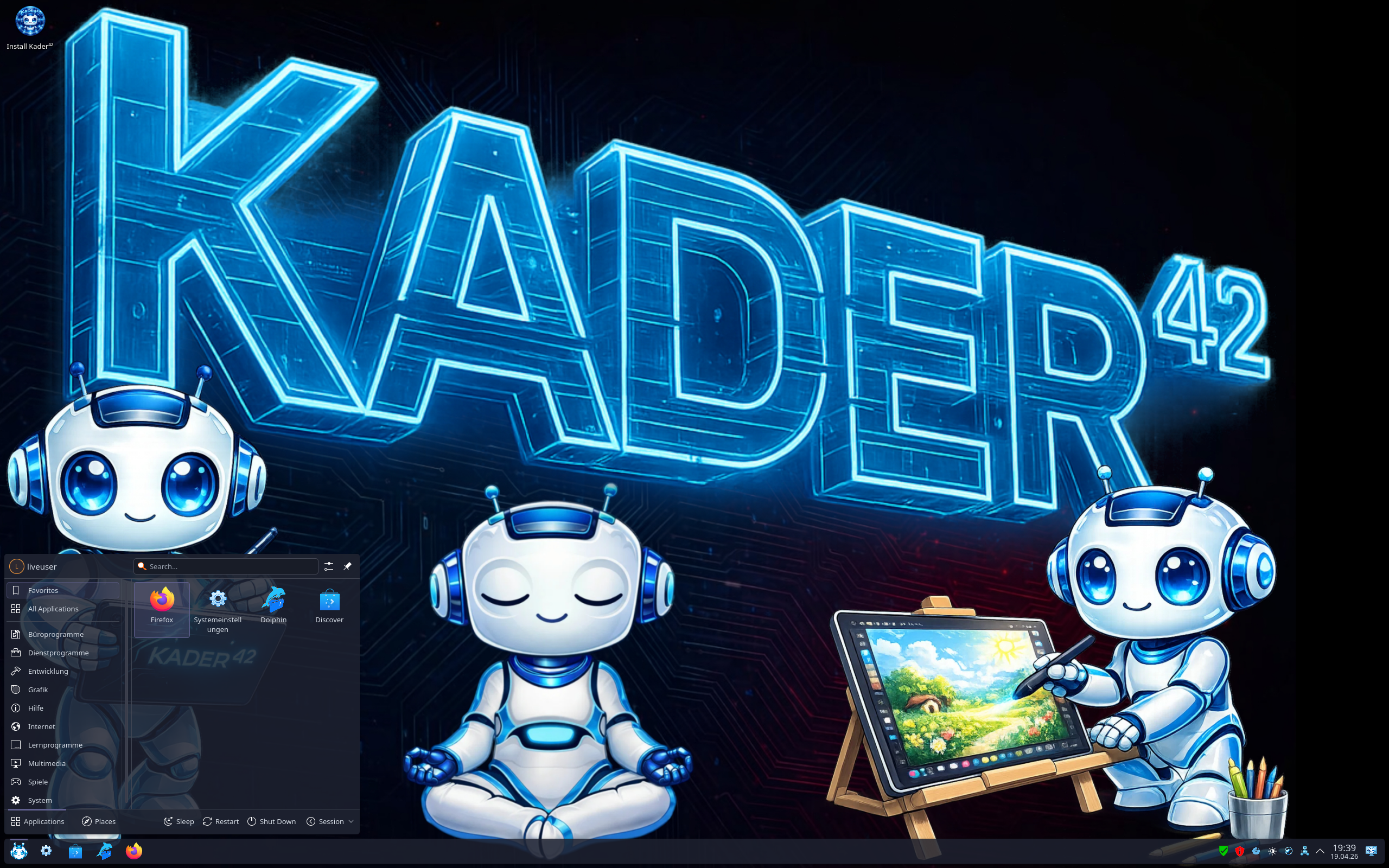 Kader⁴² desktop screenshot: 2026.04.19