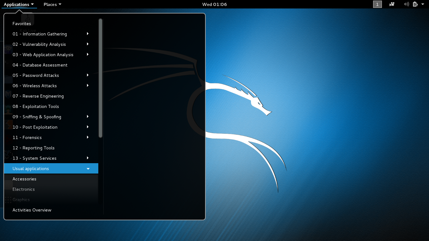 Kali desktop screenshot: 2.0