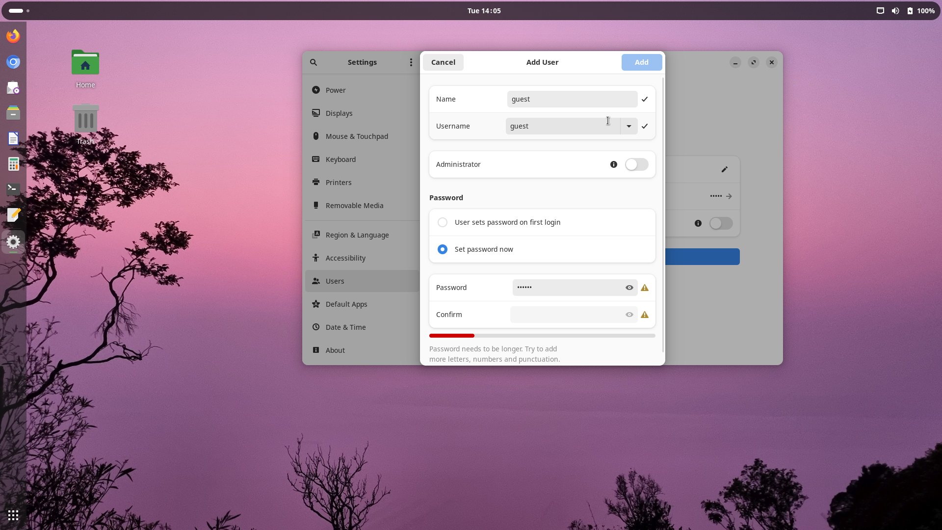 Kamarada desktop screenshot: 15.6 users