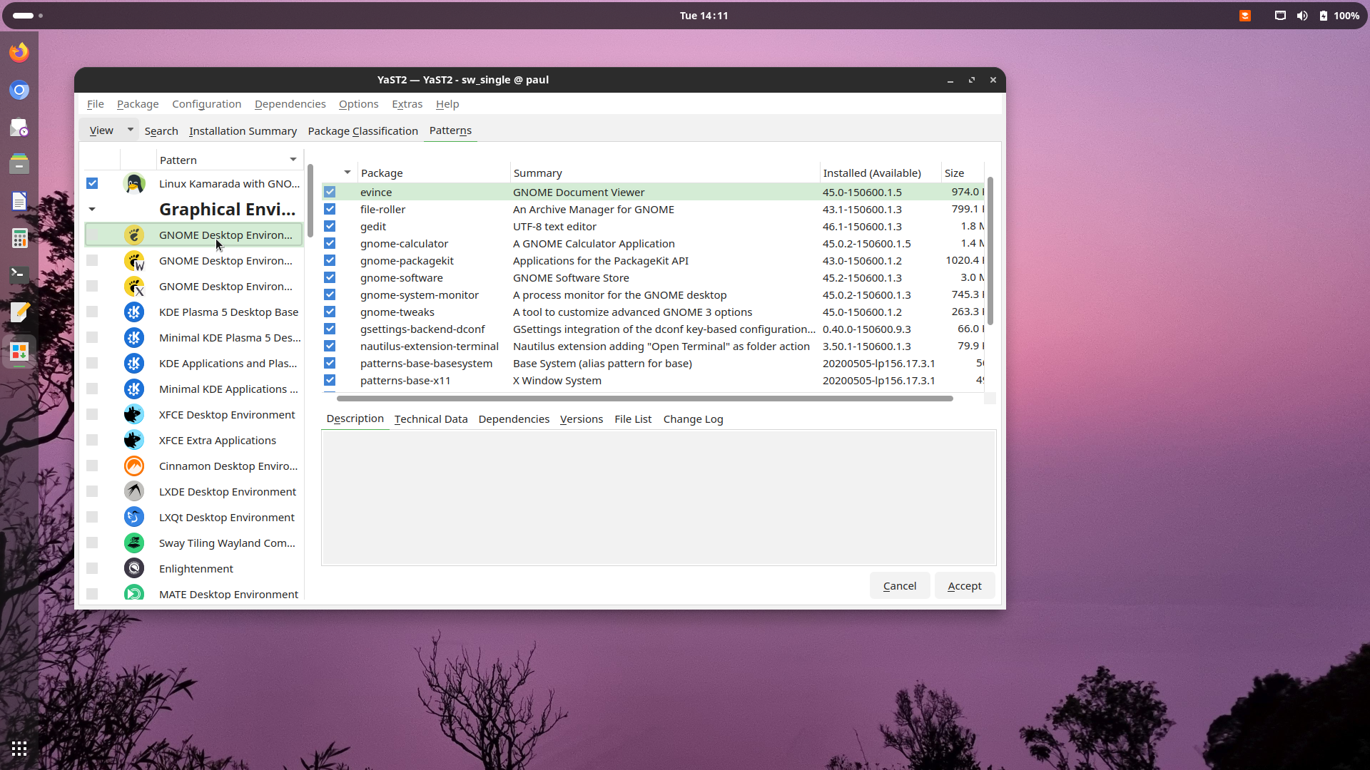 Kamarada desktop screenshot: 15.6 yast