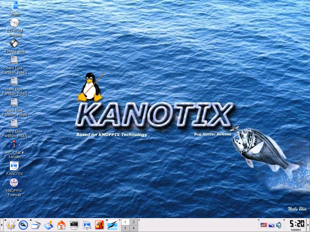KANOTIX desktop screenshot: 09 2004