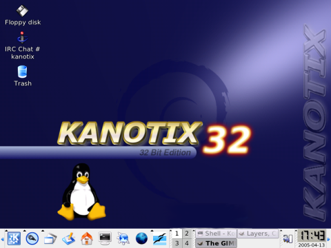 KANOTIX desktop screenshot: 2005 02