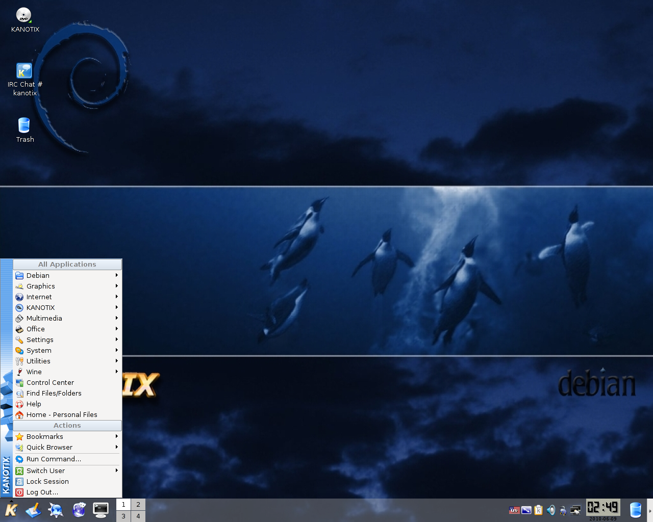 KANOTIX desktop screenshot: 2010