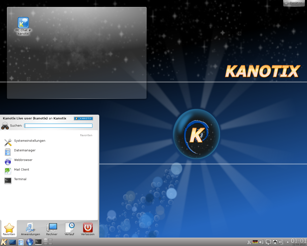 KANOTIX desktop screenshot: 2013