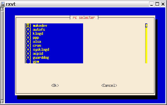 KANOTIX desktop screenshot: rcconf