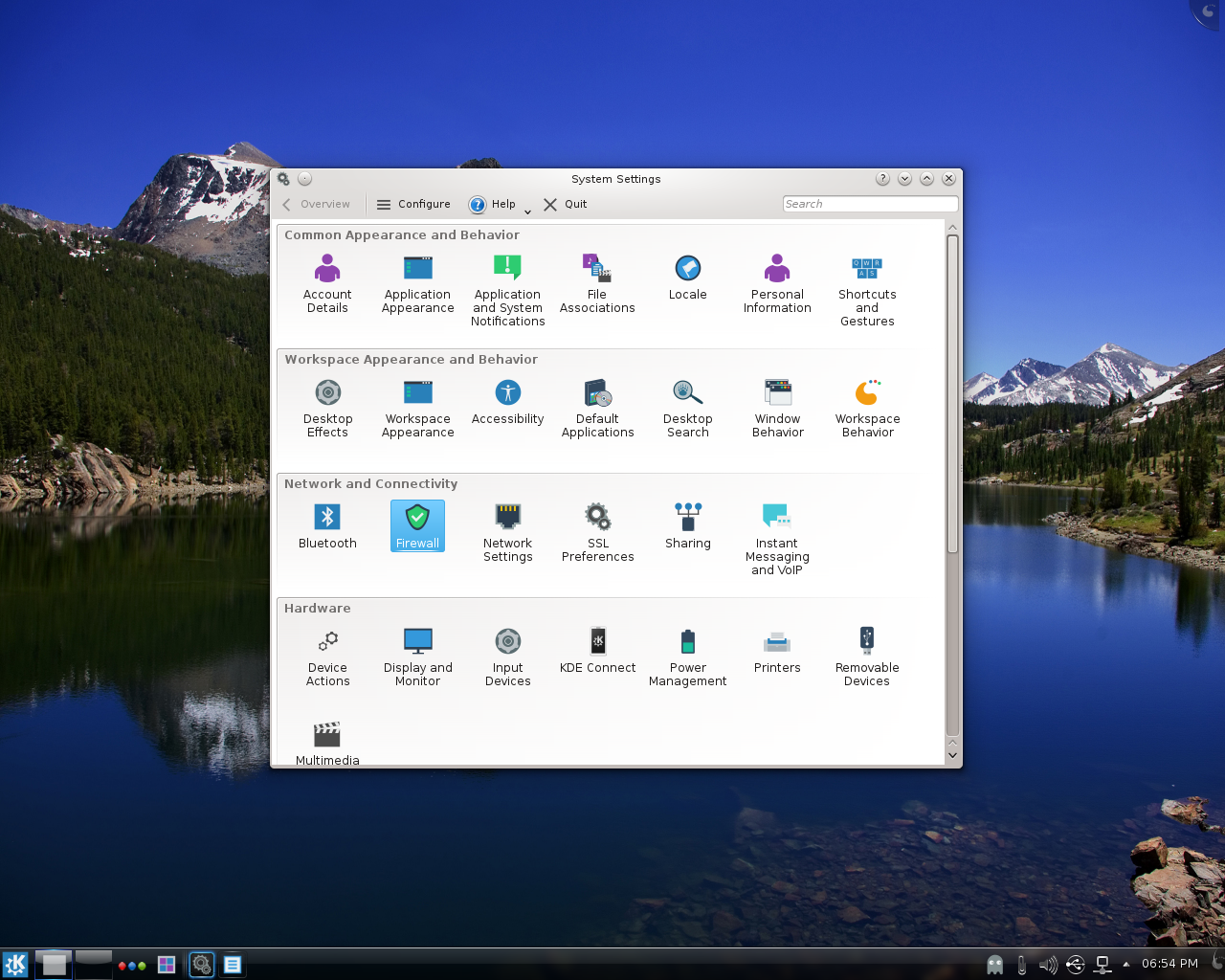 KaOS desktop screenshot: 2014.12 settings